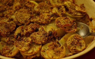 Légumes racines # 2 : gratin de patates et de topinambours