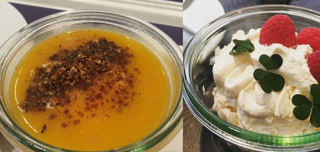 Montage S&B soupe + pavlova