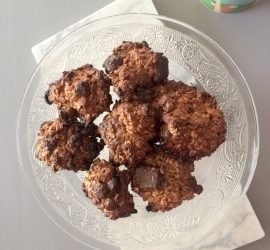 Recette (express et sans gluten) Rochers chocolat et cacahuète