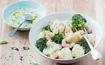 Salade de chou-fleur et brocolis à l&rsquo;asiatique (sans gluten ni lactose)