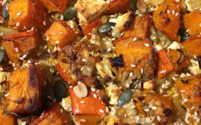 Potimarron rôti, feta, thym et quinoa (sans gluten)