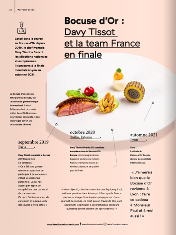 Le chef Davy Tissot et la Team France se préparent pour la finale du Bocuse d'Or 2021.