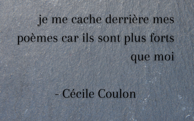 Inspiration : Cécile Coulon, autrice, poétesse et auvergnate