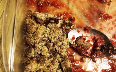 Crumble fruits rouges-coco à la farine de châtaigne (sans gluten)