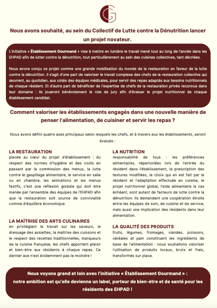 Manifeste du label Établissement Gourmand